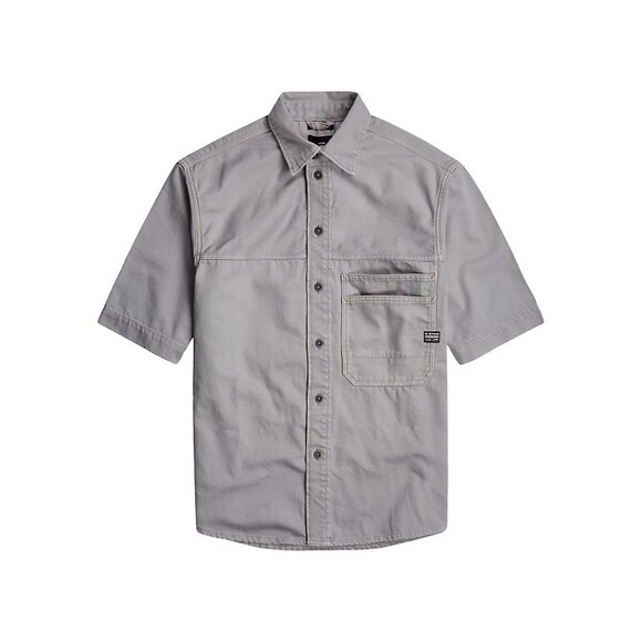 G-STAR RAW Shirt Mens Small Gray Denim Double Pocket Relaxed Short Sleeve $170 - Picture 1 of 10